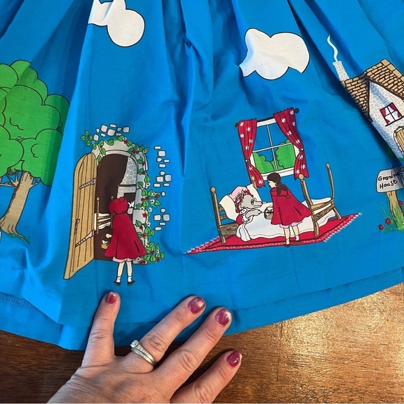 Eleanor Rose Little Red Riding hood 2 pc outfit tunic leggings size 8-10 - Picture 7 of 9